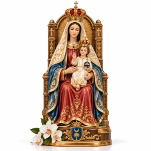 Virgen de Coromoto en su trono dorado